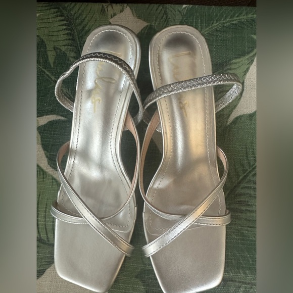 Lulu’s Larose Silver Metallic High Heel Sandals - Size 10 New, without box - Picture 7 of 8